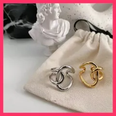 ★スタッフおすすめ★フックリング ツイストリング ゴールド フリーサイズリング  送料無料　スピード発送韓国 フック ツイストリング  おすすめ おしゃれ　かわいい　人気 20200330-1