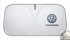 新型 140cm*70cm  フォルクスワーゲン VW ロゴ フロントサンシェード ワンタッチフロントシェード  フロントガラス サンシェード 紫外線対策 収納袋付  折りたたみ式   GOLF GTI　シロッコ　ポロ　ビートル　ルポ