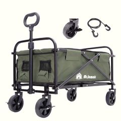 MR. NOMADS 【ラグビー日本代表使用メーカー】 キャリーワゴン キャリーカート 【ブレーキ付】 軽量 大容量 120L可能 耐荷重100kg コンパクト ワンタッチ収納 高耐久 4輪 折り畳み  子供 ペット散歩 釣り 撮影 (KW005)