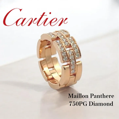 【中古特価】 Cartier カルティエ マイヨンパンテール 750 PG ダイヤモンド 指輪 #52 11.4g