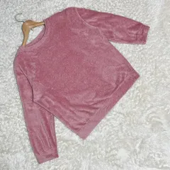 【UNIQLO】ユニクロ フリース ピンク Uネック 無地 M 20057