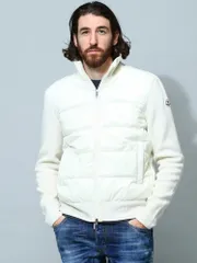 モンクレール メンズ ダウン MONCLER ブランド ニットダウン ニットブルゾン アウター ブルゾン カーディガン スタンド 大きいサイズ MC9B00008M1131 (ホワイト(034))