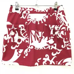 【超美品】キャロウェイ スカート レッド×白 総柄 裏起毛  レディース S ゴルフウェア Callaway