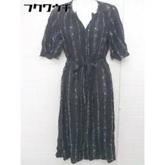 ◇ ◎ cepo セポ 花柄 羽織 五分袖 膝下丈 ワンピース サイズM ブラック系 マルチ レディース  【中古】 【1106080009090】