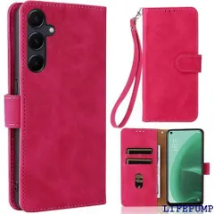 Galaxy A55 5G ケース 手帳型 ストラップ 一本付 適用 A55 Galaxy SC-53E SCG27 ケース GalaxyA55 スマホケース ギャラクシー A55 ケース ぎゃらくしーA55 手帳型 SC 53E ケース ーズレッド 2248