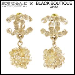 シャネル CHANEL ティアドロップ ピアス A18S シルバーxクリア