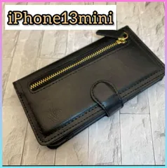 iPhone 13 mini 手帳型ケース 黒 iPhoneケース 手帳カバー