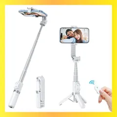 ★送料無料★ 【超小型】SYNCWIRE 自撮り棒 スマホスタンド 三脚 アルミ合金製 セルカ棒 Bluetoothワイヤレスリモコン付属 コンパクト 軽量 360度回転 日本語取扱説明書付き iPhone/Android対応/Gopro カメラ対応 セルカ棒