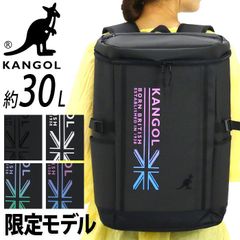当店限定モデル カンゴール KANGOL リュック 通学 女子 30L レディース 女の子 大容量 バッグ リュックサック スクエアリュック デイパック 通学リュック 黒リュック 高校生 中学生 学生 人気 可愛い 黒 B4 A4 タブレットPC収納 学生