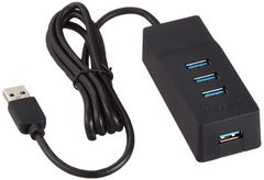 新品 バッファロー BUFFALO USB3.0 上挿し4ポート セルフパワーハブ TV背面取り付けキット付き BSH4A110U3VBK