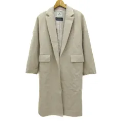 ナノユニバース ガウンコート チェスターコート ロングコートアウター SUPER110's レディース 36サイズ ホワイト nano universe 【中古】