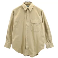 ラルフローレン エルボーパッチ 長袖 シャツ L カーキ系 RALPH LAUREN レディース 【中古】  【230825】