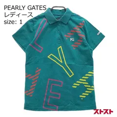PEARLY GATES パーリーゲイツ 半袖ポロシャツ プリント 総柄 グリーン系 1 [240001973196]#