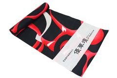 【未仕立て品】 京友禅 手捺染 優華壇 ゆかた 手捺染 黒地 浴衣 反物 男女兼用　13923