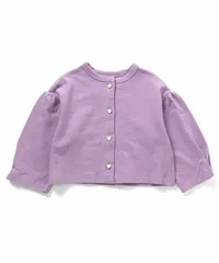 新品　apres les cours（アプレ レ クール）アウター・羽織り パーカー・カーディガン　ハートボタンカーディガン　80㎝　90㎝　ピンク　パープル　綿　長袖　ベビー　赤ちゃん