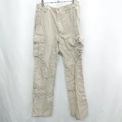 ◇ Θ THE NORTH FACE ウエストゴム ロゴ刺<!-利用不可文字-!> カーゴパンツ サイズS ベージュ系 メンズ E  【1502180075452】