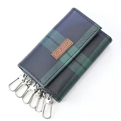 トミーヒルフィガー キーケース メンズ グリーンチェック×ブラウン 31TL40X004 067