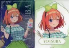 【中古】キャラカード 中野四葉 メタリックカード・クリアカード 2枚セット 「ひこくじ 五等分の花嫁∽ ～私と花火、見よ?～」 F賞