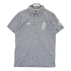 サイズ：M AND PER SE アンパスィ  半袖ポロシャツ ボタンダウン ドット柄 グレー系 [240101487498] ゴルフウェア メンズ ストスト