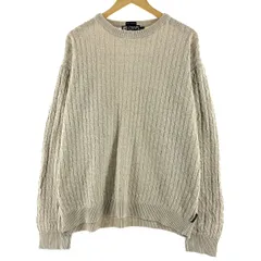 古着 90年代 ラルフローレン Ralph Lauren CHAPS チャップス ケーブル編み リネンニットセーター メンズXXL ヴィンテージ/eaa368068