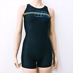 ○SE3P77☆arenaアリーナ競泳水着 Lサイズ ハニカム柄 蛍光ライン 黒紺