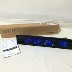 W594　IDEA　LABEL　電波　LED　温湿時計ɑ　ブルー　LCR064-BL　デジタル　クロック