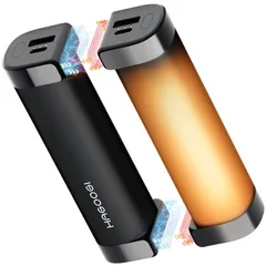 HAGOOGI (ハゴオギ) 充電式カイロ 360°全面発熱 3秒急速発熱 3階段温度調節 電気カイロ モバイルバッテリー機能 大容量 クリスマスプレゼント 10000mAh 14時間連続発熱可能 【新型磁気式/分離式設計】 小型