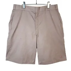 Dickiesディッキーズ42283ワークショーツハーフパンツショートパンツツイル生地ロゴタグワンポイント灰色グレーシルバーセルフォンポケットスケーターファッションストリートアメカジloosefitルーズフィットvintageヴィンテージ50512