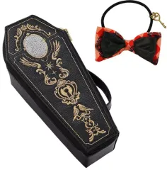 【中古】その他雑貨 ハーツラビュル寮 棺型アクセサリーポーチ＆リボンゴムセット 「ディズニー ツイステッドワンダーランド」