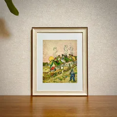 新品☆額縁付アートポスター☆フィンセント・ファン・ゴッホ☆Vincent van Gogh☆House and Figure, 1890☆95