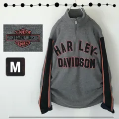 Harley-Davidson ハーレーダビッドソン★アップリケロゴ★ハーフジップ★スウェットシャツ★メンズM 2311N032