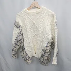 ◇ ⊇ emi+ 柄あり 長袖 ニットセーター サイズ表記なし ホワイト系 レディース E  【1505220009523】