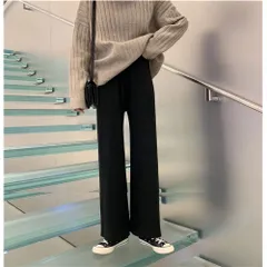 ☆ ブラック ☆ M ☆ マタニティ 裏起毛 ワイドパンツ 秋冬 ysma5300 マタニティ パンツ ワイドパンツ ズボン 長ズボン ボトム ボトムス ロングパンツ マタニティウェア 妊婦服 裏起毛 コットン 綿 伸縮性 ストレッチ 通勤 オフィス