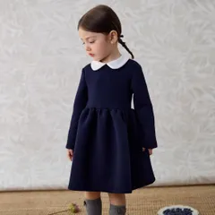 ワンピース キッズ 子供服フォーマル 女の子 長袖 白襟 こども服 子ども フォーマル 通園 通学 キッズ服 入園式 卒園式 入学式 発表会 結婚式 卒業式 シンプル 可愛い おしゃれ プレゼント heiniqiu02