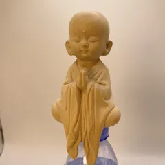木彫りお坊様の置物 楽天市場】タイの修行僧（大） 時代を経たような木彫りのお