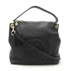 GUCCI 2way ハンド　ソーホー インターロッキング シボ　ブラック ソーホー インターロッキング 2WAY ハンドバッグ ブラック 黒