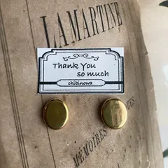 154.ミニゴールド　オーバル　イヤリング又はピアス