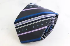 ディズニー ブランド ネクタイ ストライプ柄 格子柄 小紋柄 PO メンズ グレー Disney 【中古】