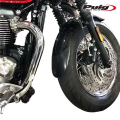 [週末限定]トライアンフ　ユニット　ボンネビル　フロントフェンダー　ステー付き タイヤオーバーサイズ化の必須アイテム／トライアンフ モダン