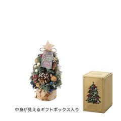 【ツリーオブジェ】クリスマツリー　小さめ　CM1556-C　ナチュラル　透明タグ付　ミニツリー　省スペース　リビング　玄関　卓上 　かわいい　おしゃれ
