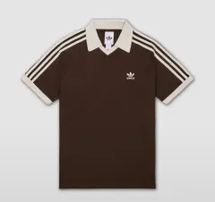 adidas アディダスオリジナル　ワッフルポロ ブラウン M adidas アディダスオリジナル ワッフルポロ ブラウン M - メルカリ