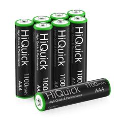 【数量限定】ニッケル水素電池 8本 *1100mAh充電池 充電式 約1200回繰り返し使用 ソーラー庭園灯aaa電池 単4電池 単四充電池 1.2v ni-mh HiQuick 単4 バッテリー充電