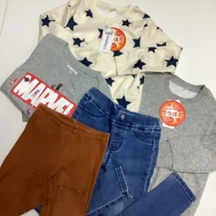 裏起毛トレーナー×2&パンツ×2&マーベルシャツ５点セット(110)