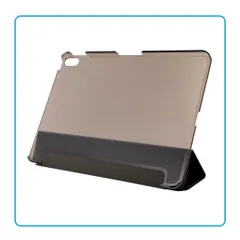 新品 未使用 iPadPro2018 11inch (第1世代) 背面クリアフラップケース ブラック ハーフクリア PUレザー シンプル お洒落