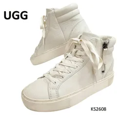 アグ　OLLI　オリ　サイドジップ　ハイカット　本革　レザー　22cm