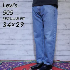 リーバイス Levi's 505 デニムパンツ ジーンズ W34 L29 REGULAR FIT レギュラーフィット インディゴ ストーンウォッシュ インディゴブルー オリジナルレングス ゴールデンサイズ 20202509