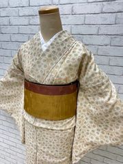 洗える着物　単衣　Lサイズ【20250118-2】単品　ひとえ　仕立て上がり