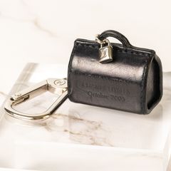LOUIS VUITTON ポルト クレ スピーディ M99207 2005年限定 チャーム ルイヴィトン キーホルダー レザー 黒 ブラック
