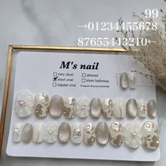 完成品/匿名配送可能/ネイルチップ24枚入り/全サイズ入り/ネイルチップ/マグネットネイル/成人式/ブライダル