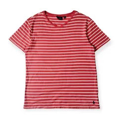00s Polo Ralph Lauren ポロラルフローレン ボーダー Vネック 半袖 Tシャツ M/ピンク系 メンズ